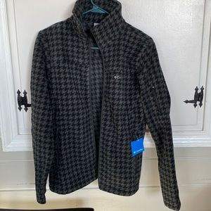 Columbia grey and black warm fleece jacket